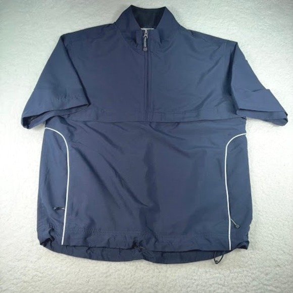 Cutter & Buck WindTec Pullover Mens M Navy Golf Windbreaker Swedish Match - Picture 2 of 10
